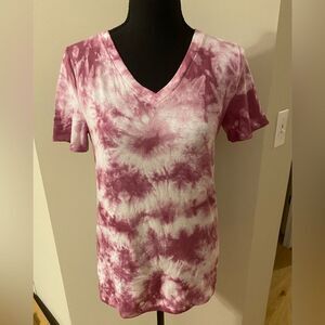 PINK by Victorias Secret NWT size XS tie dye pink and white t shirt